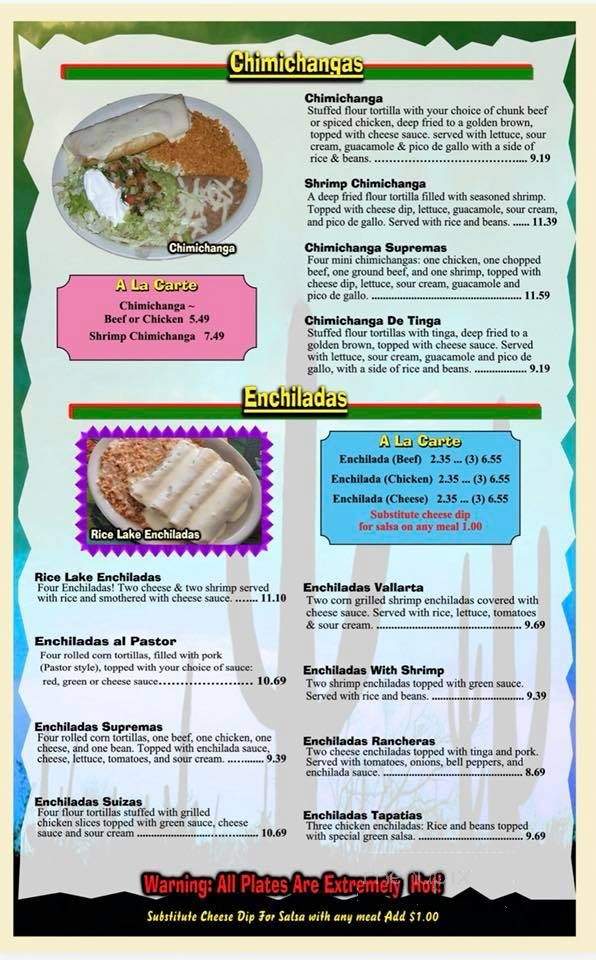 Casa Mexicana - Rice Lake, WI menu_pic