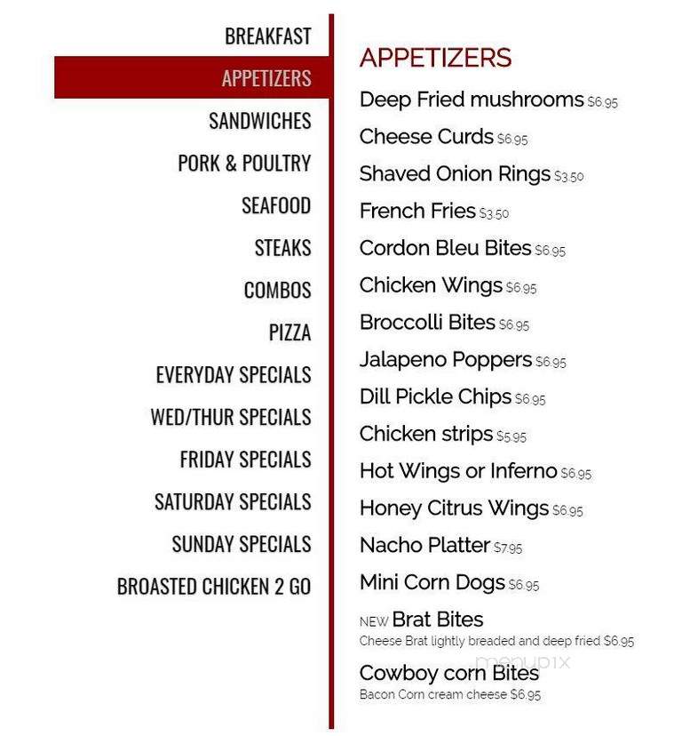Club Chapparal - Wonewoc, WI menu_pic