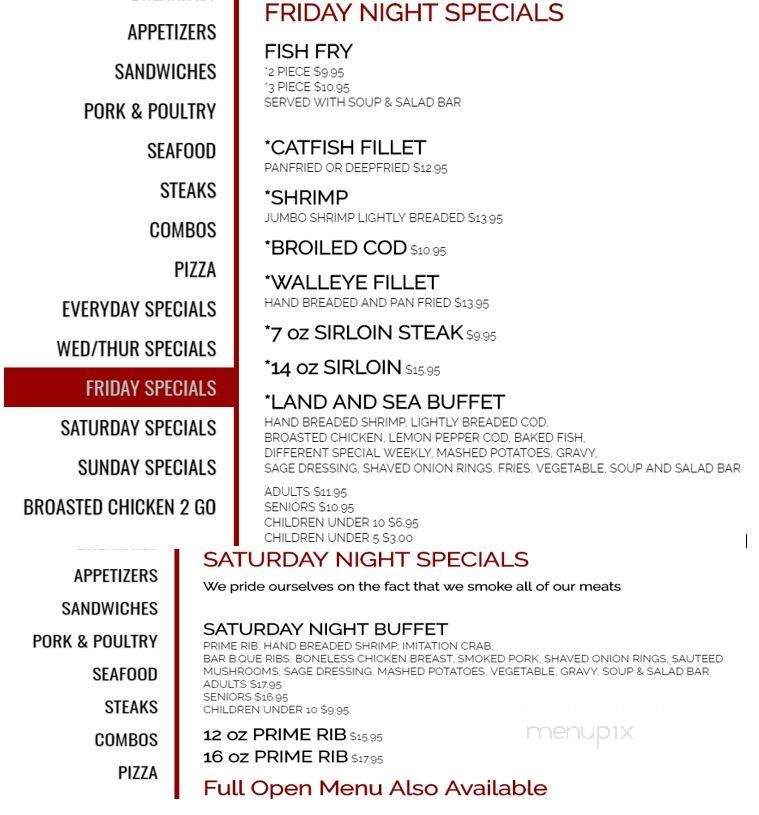 Club Chapparal - Wonewoc, WI menu_pic