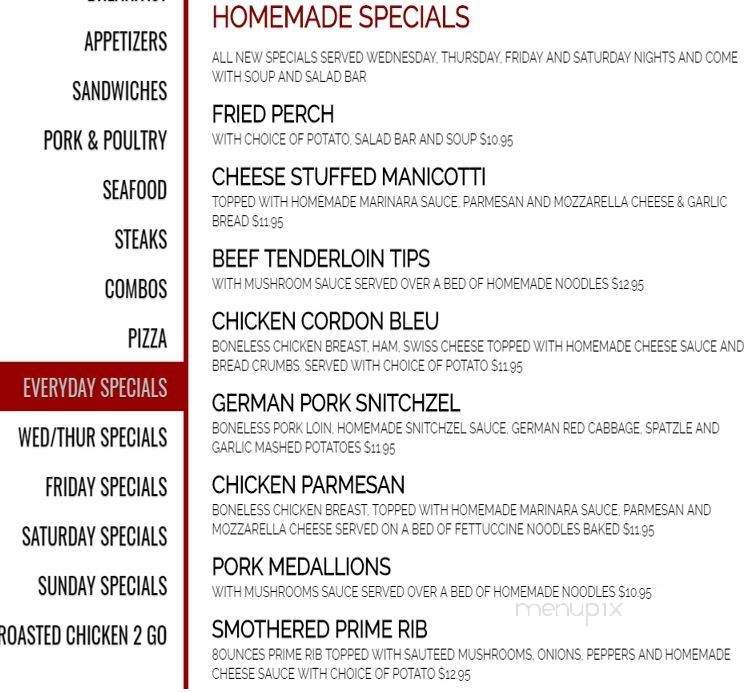 Club Chapparal - Wonewoc, WI menu_pic