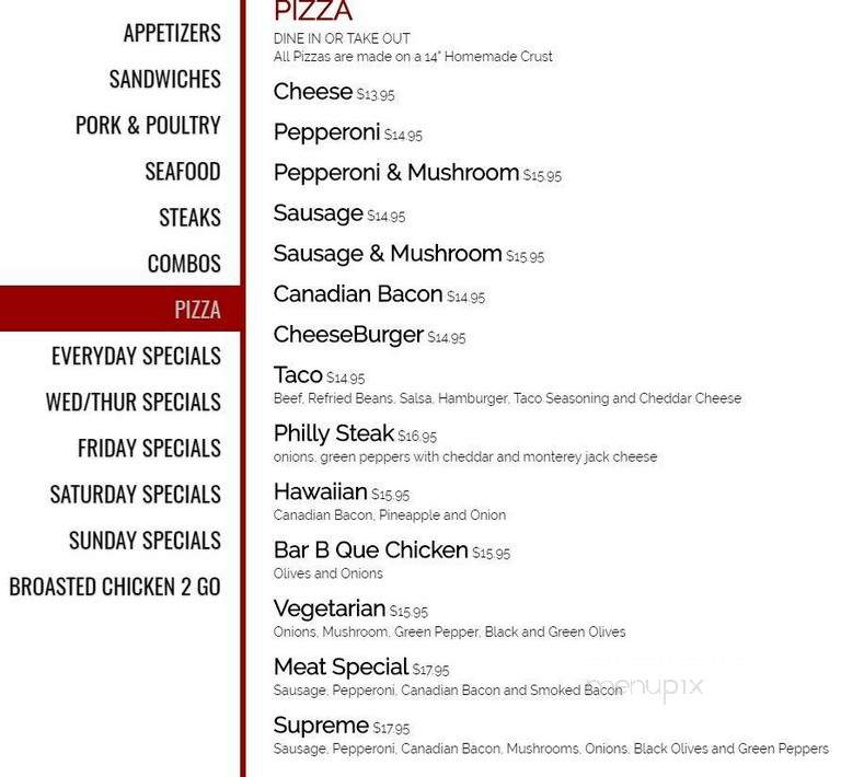 Club Chapparal - Wonewoc, WI menu_pic