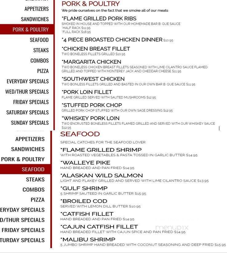 Club Chapparal - Wonewoc, WI menu_pic