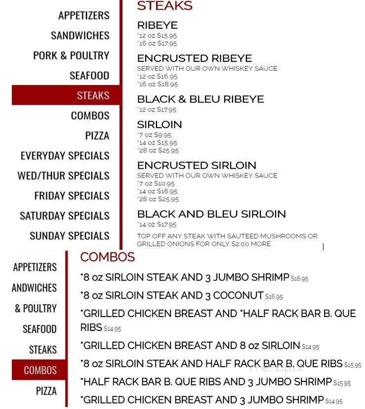 Club Chapparal - Wonewoc, WI menu_pic