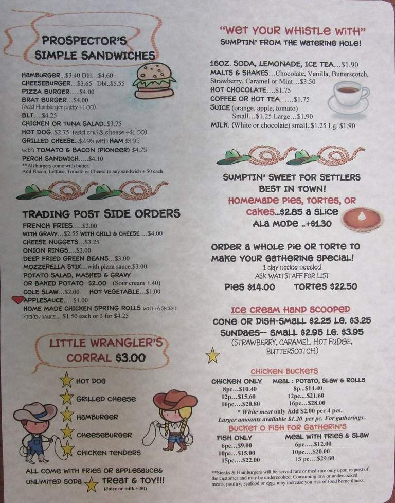 Covered Wagon Restaurant - Manitowoc, WI menu_pic