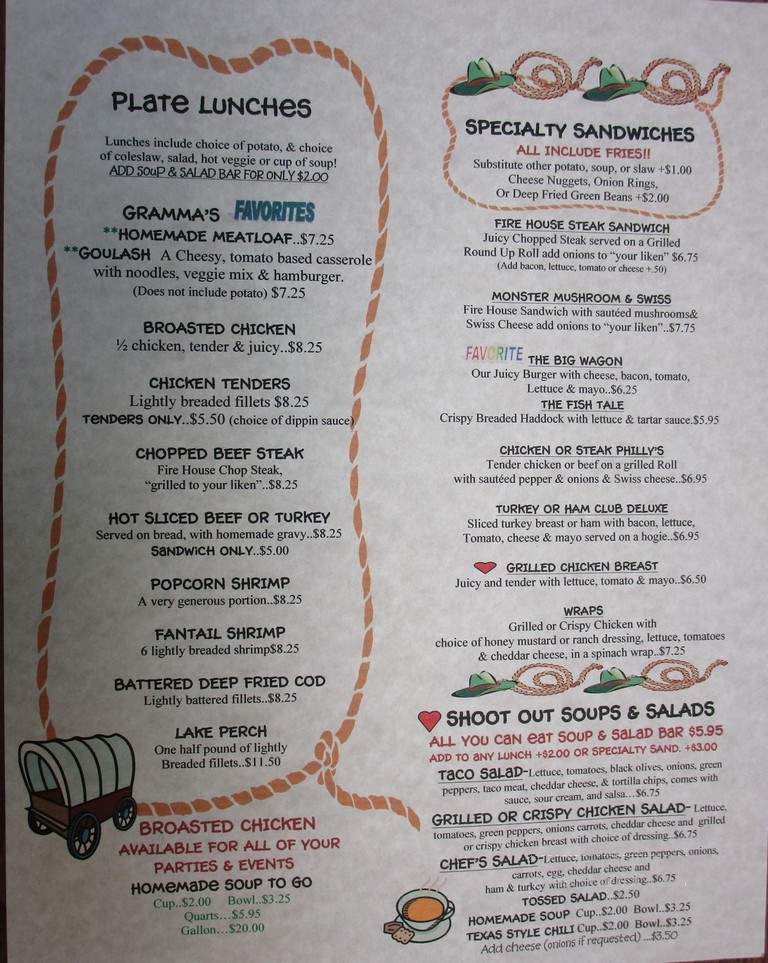 Covered Wagon Restaurant - Manitowoc, WI menu_pic