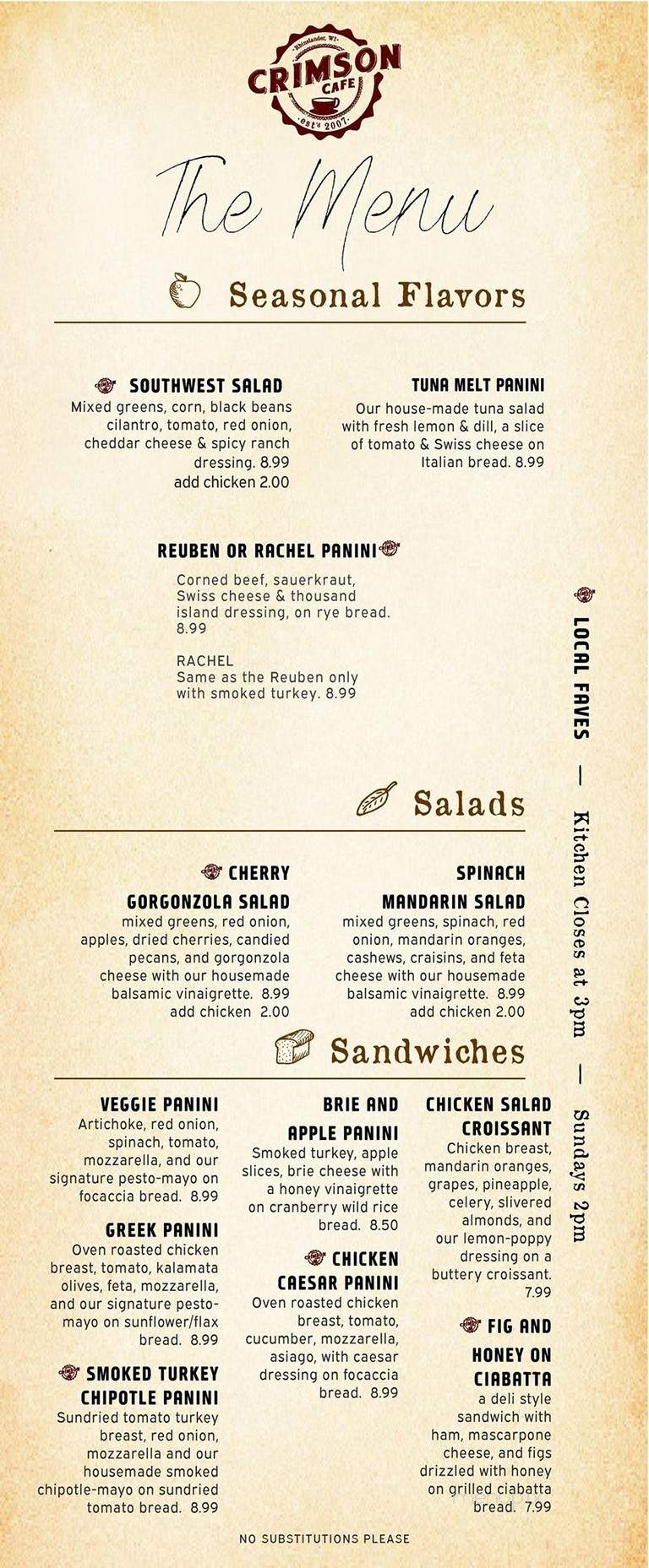 Crimson Curry Cafe - Rhinelander, WI menu_pic