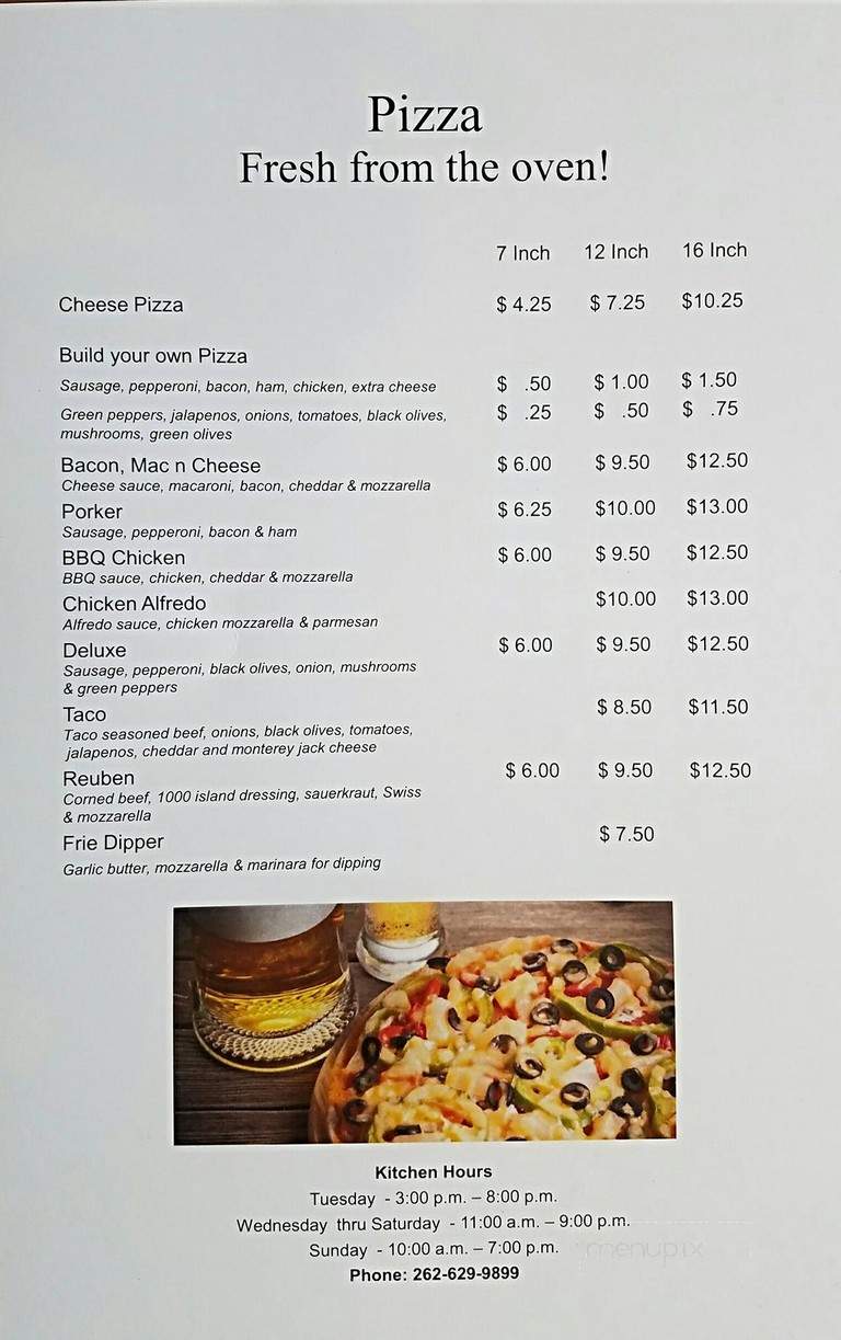 Cross Roads Tap - West Bend, WI menu_pic