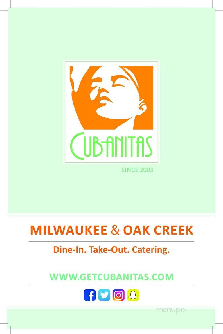 Cubanitas - Milwaukee, WI menu_pic