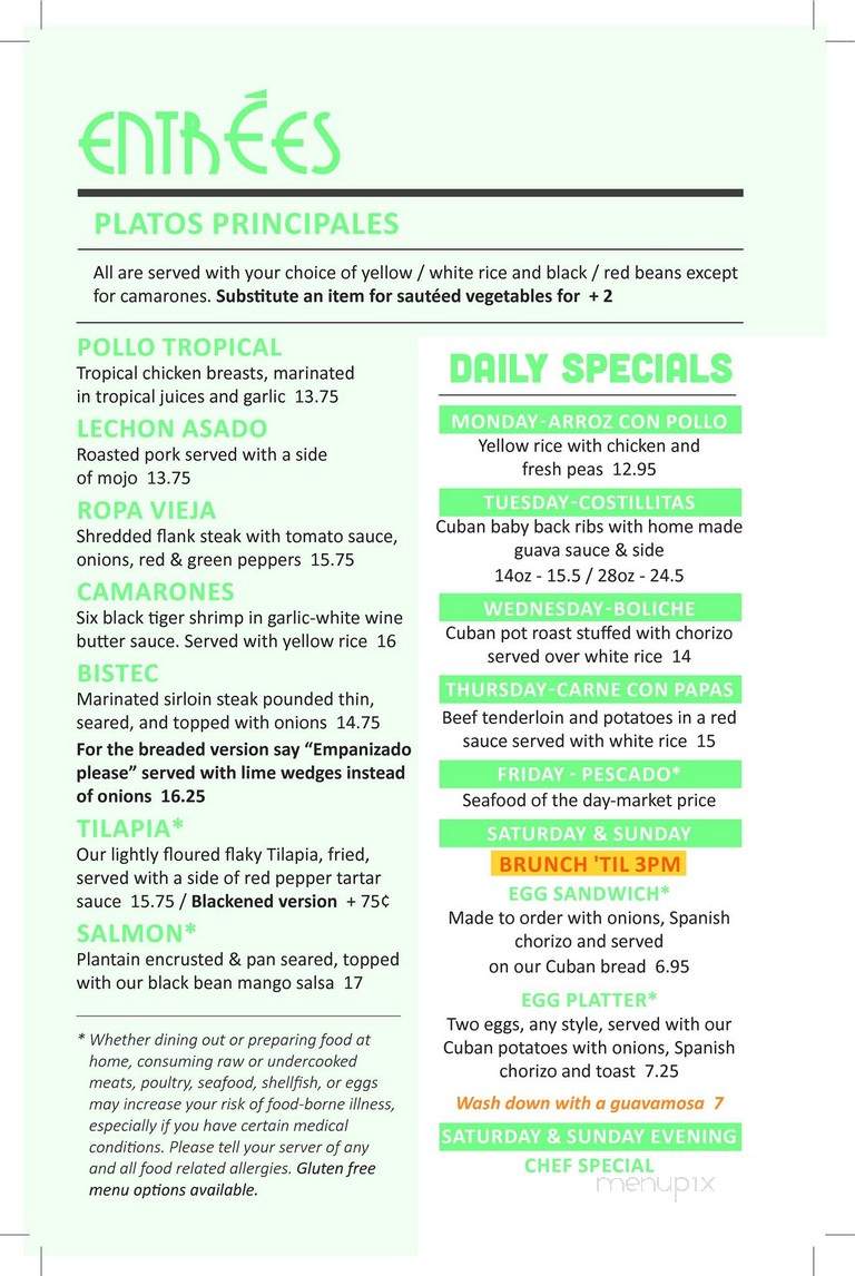 Cubanitas - Milwaukee, WI menu_pic