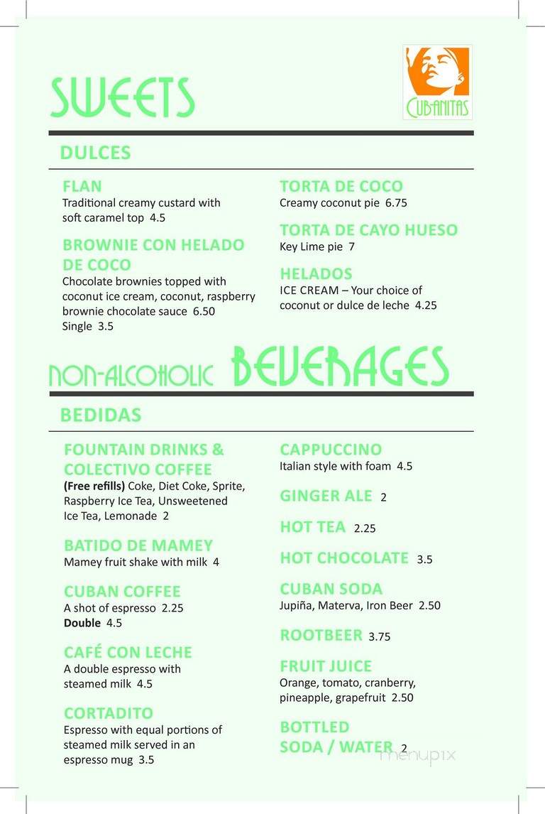 Cubanitas - Milwaukee, WI menu_pic