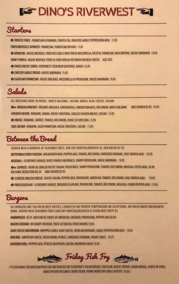 Dino's Lounge & Restaurant - Milwaukee, WI menu_pic
