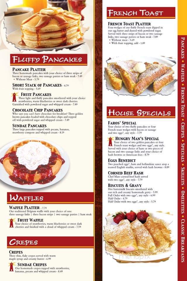 Faros Family Restaurant - Fond Du Lac, WI menu_pic