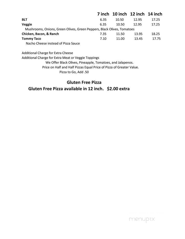 Gooch's Green House Tavern - Kieler, WI menu_pic