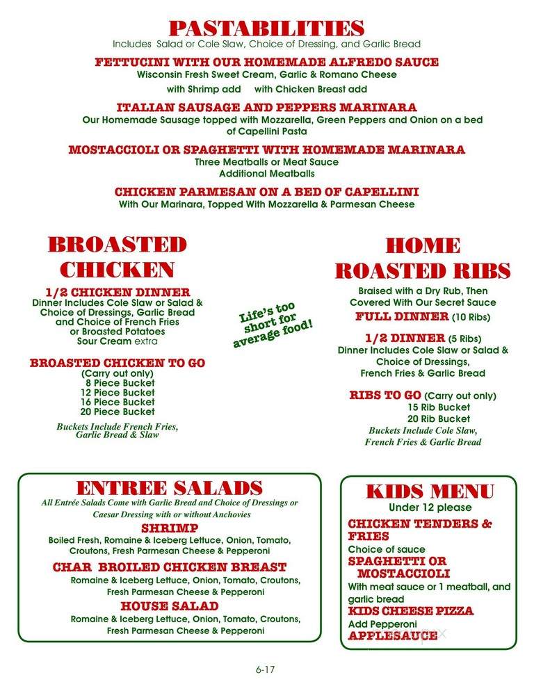 Great River Roadhouse - De Soto, WI menu_pic