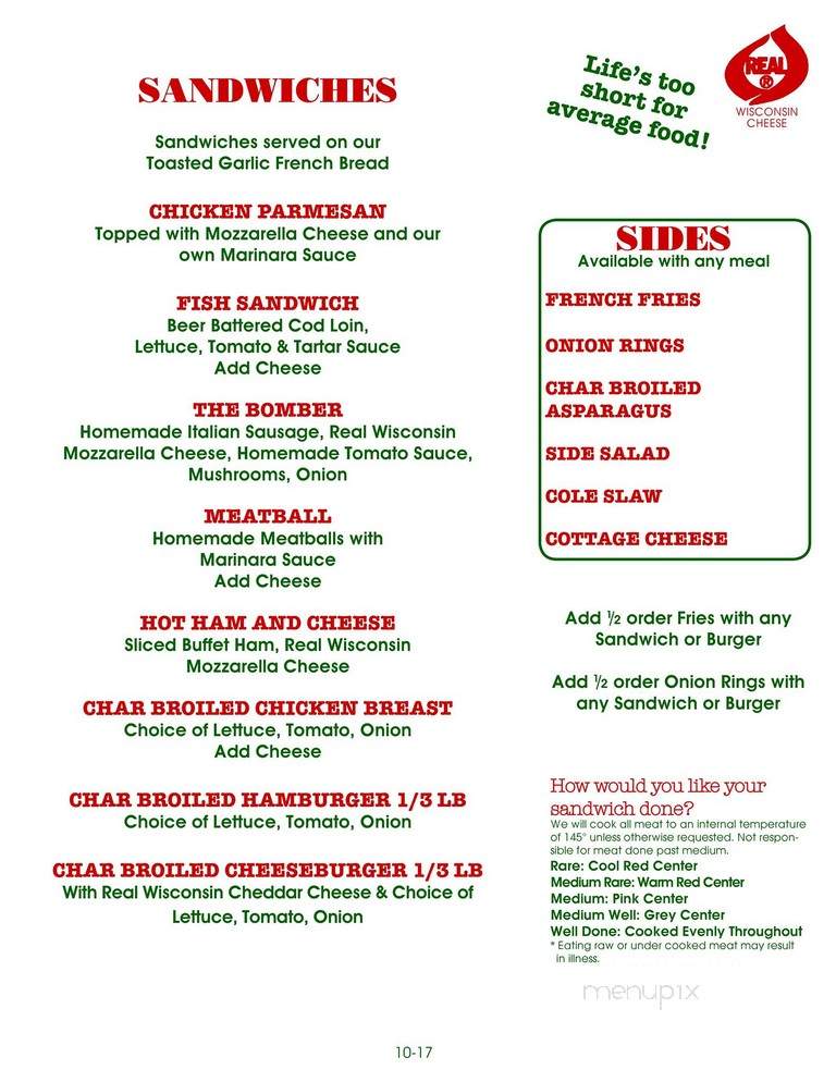 Great River Roadhouse - De Soto, WI menu_pic