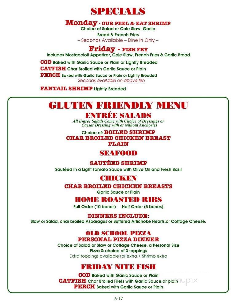 Great River Roadhouse - De Soto, WI menu_pic