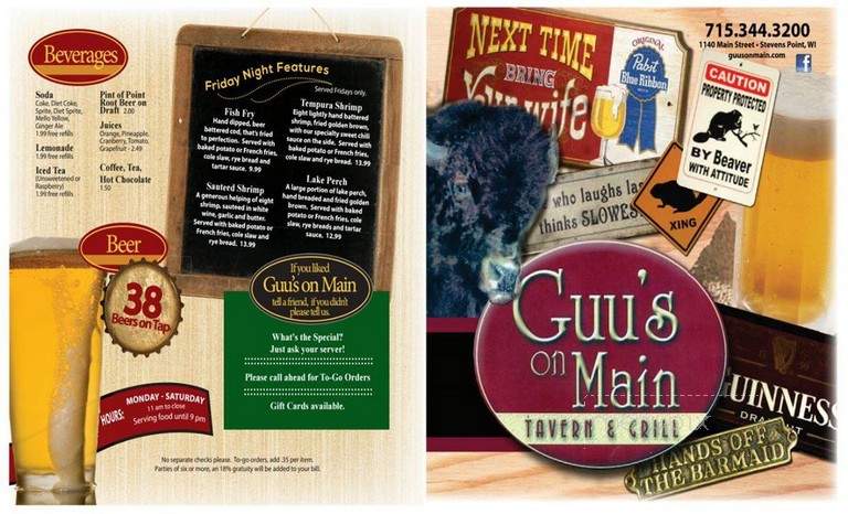 Guu's On Main - Stevens Point, WI menu_pic