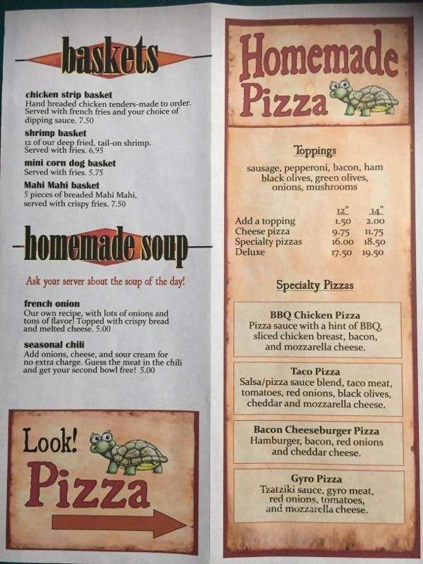 Happy Snapper - Tomahawk, WI menu_pic