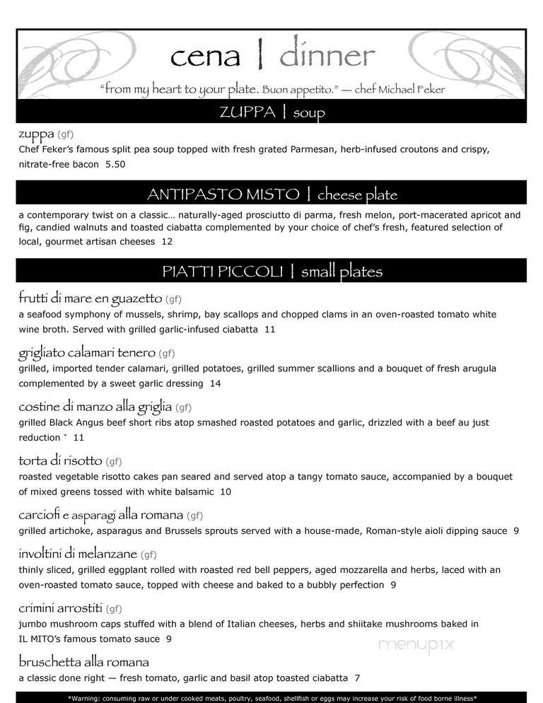 Ilmito Restaurant - Milwaukee, WI menu_pic