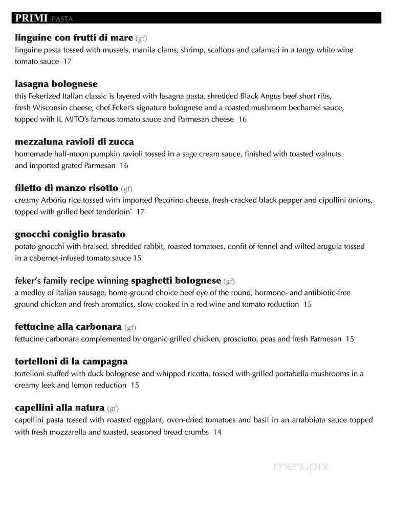 Ilmito Restaurant - Milwaukee, WI menu_pic