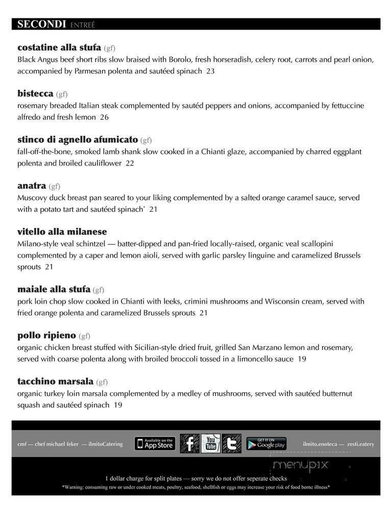 Ilmito Restaurant - Milwaukee, WI menu_pic