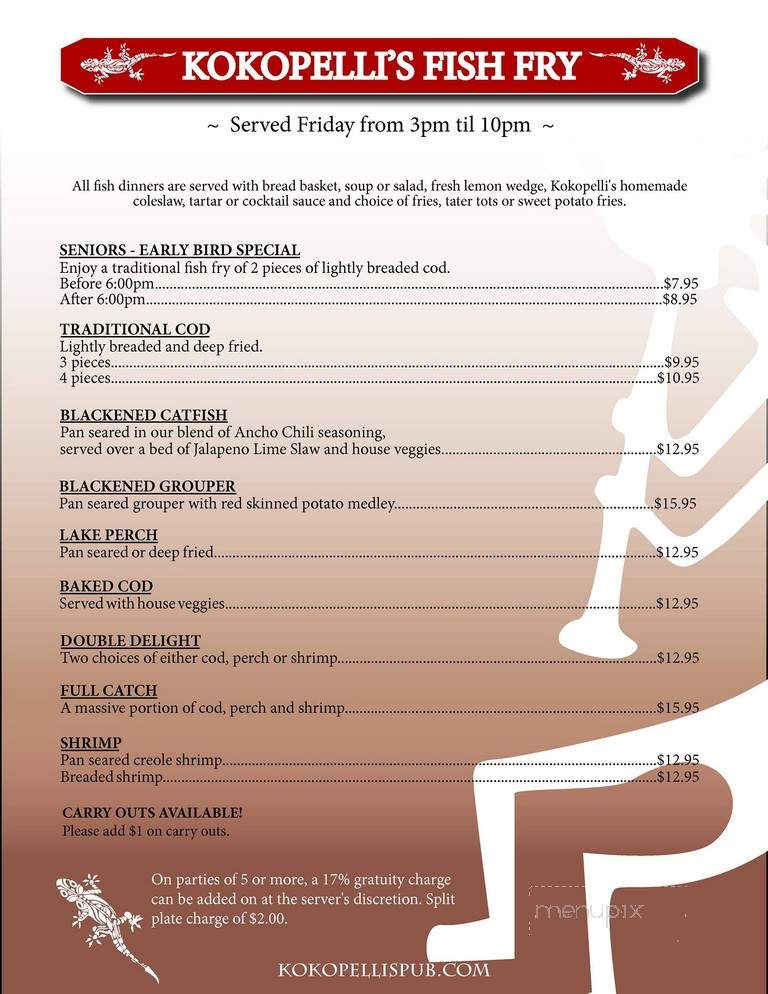 Kokopelli's - Milwaukee, WI menu_pic