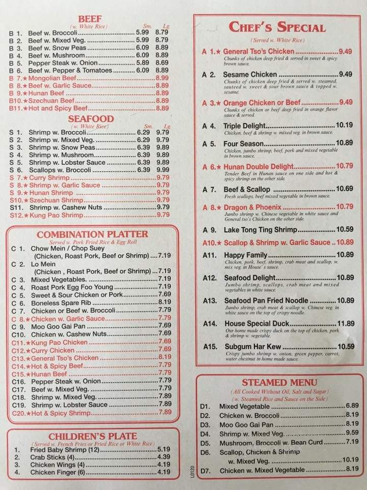 Li Yangs Chinese Restaurant - Oshkosh, WI menu_pic