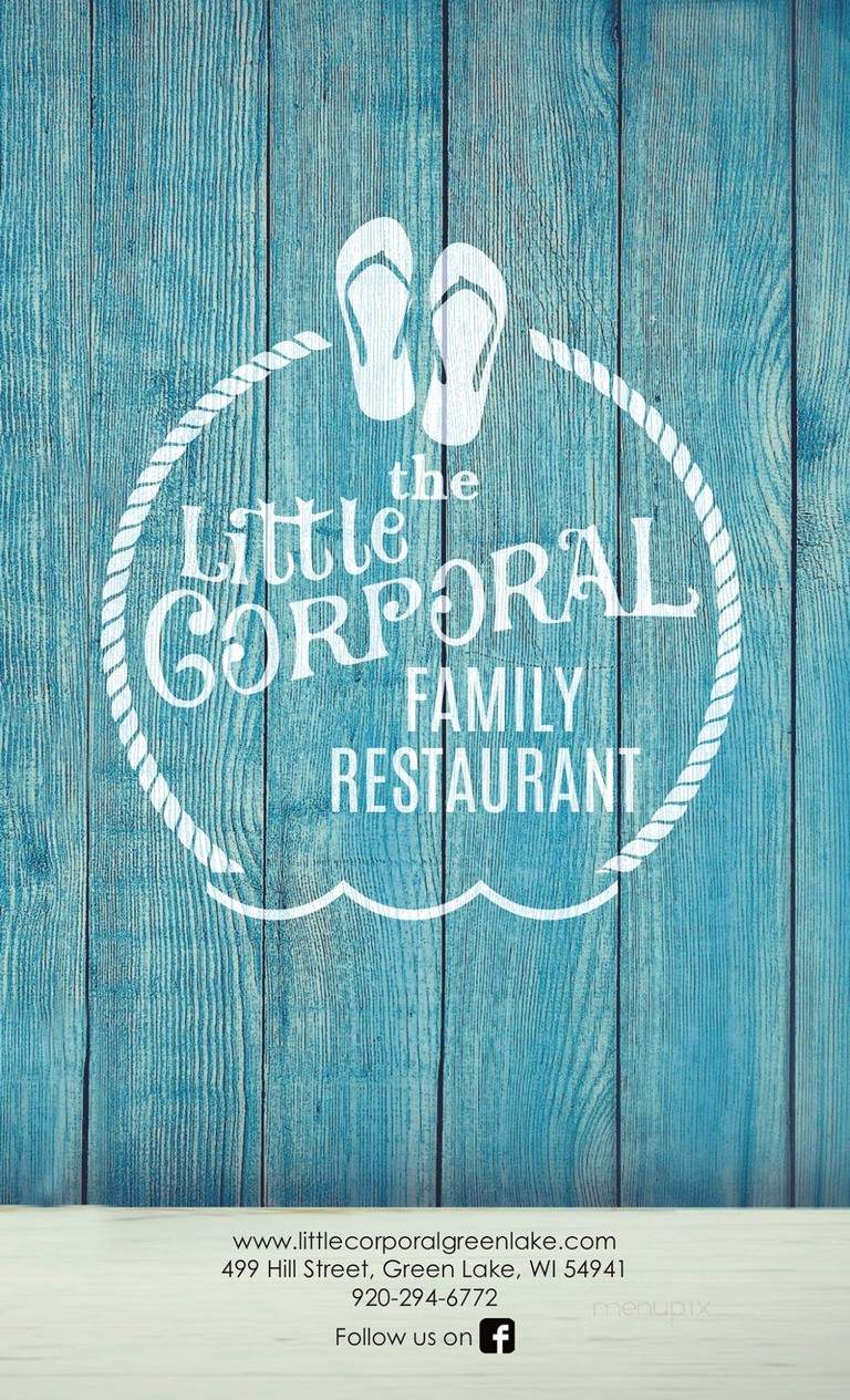 Little Corporal Restaurant - Green Lake, WI menu_pic