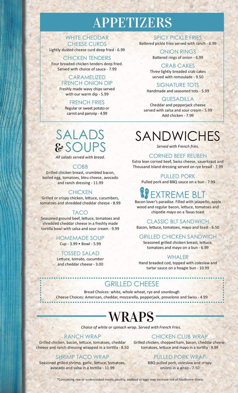 Little Corporal Restaurant - Green Lake, WI menu_pic