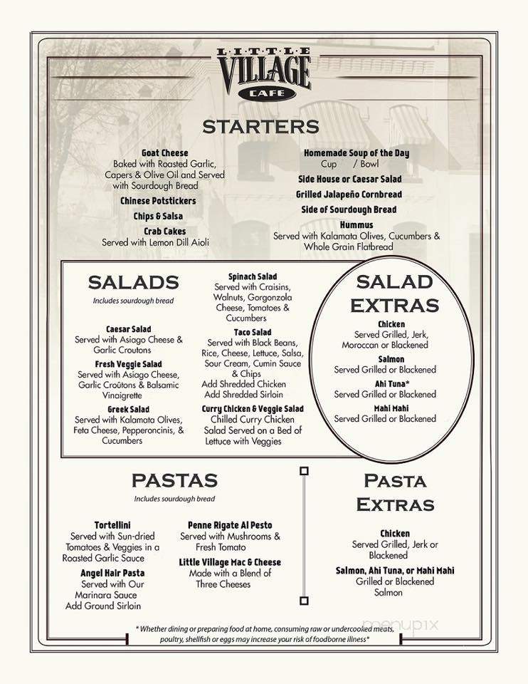 Little Village Cafe - Baraboo, WI menu_pic