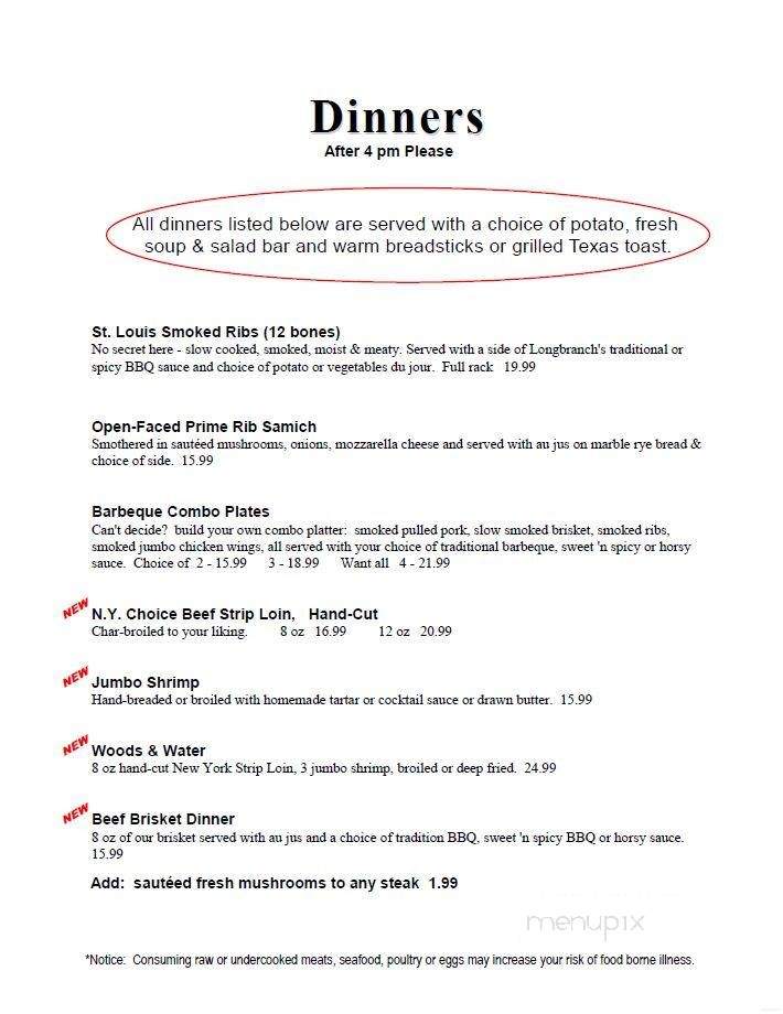 Longbranch Saloon & Eatery - Minong, WI menu_pic