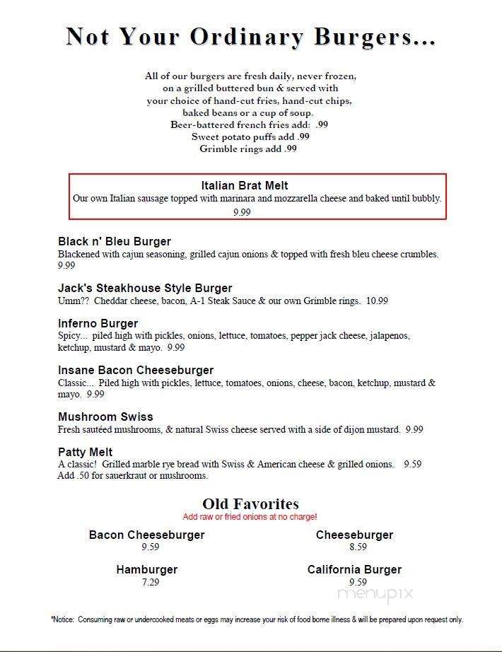 Longbranch Saloon & Eatery - Minong, WI menu_pic