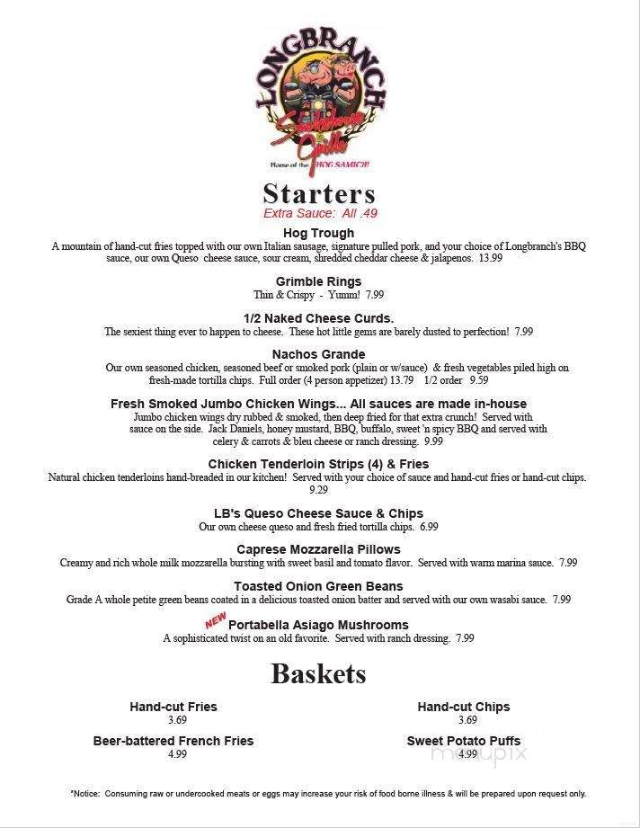 Longbranch Saloon & Eatery - Minong, WI menu_pic