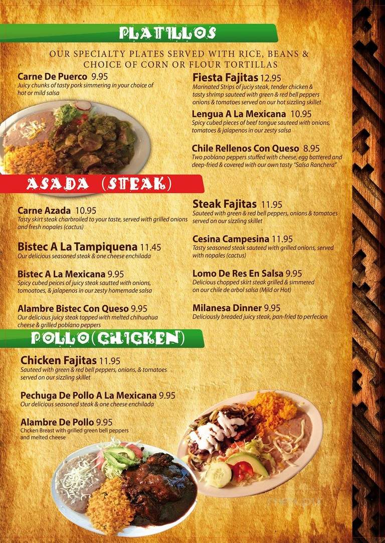 Los Cantaritos - Kenosha, WI menu_pic