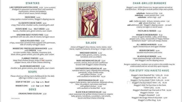 Maggie's - Bayfield, WI menu_pic