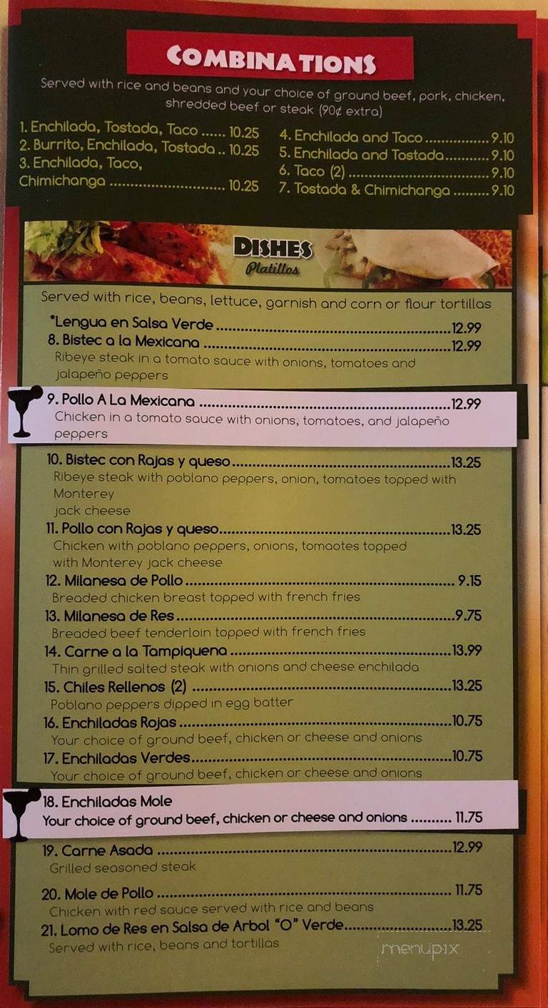 Margaritas Mexican Grill - Waukesha, WI menu_pic