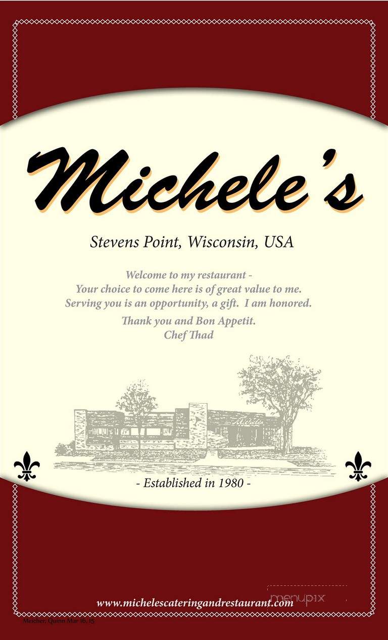 Michele's Restaurant - Stevens Point, WI menu_pic