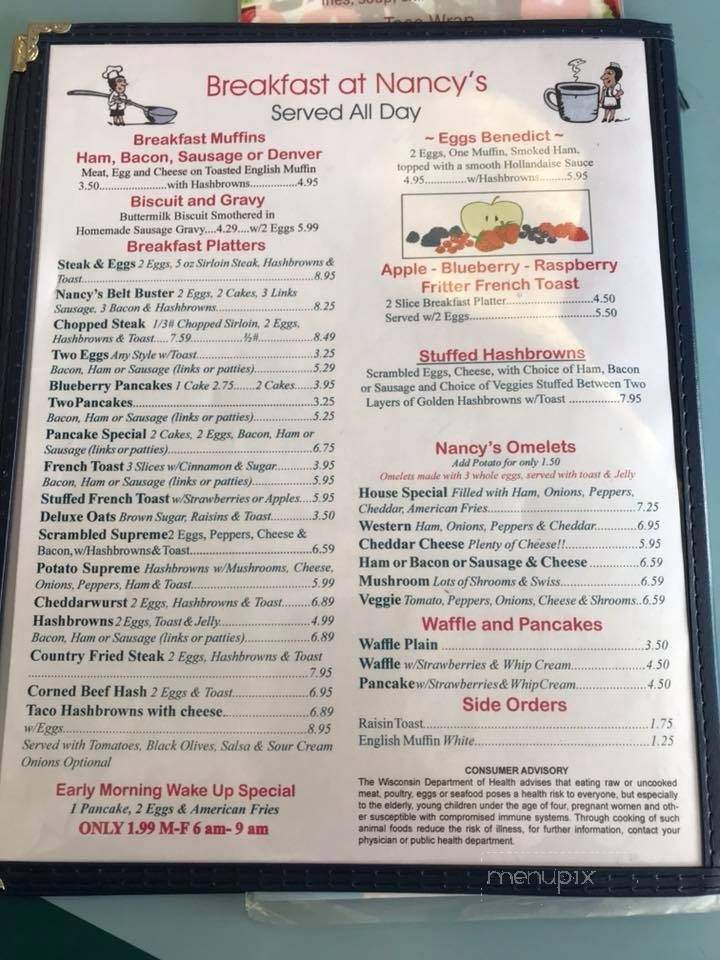 Nancy's Northside Family Rest - Rice Lake, WI menu_pic