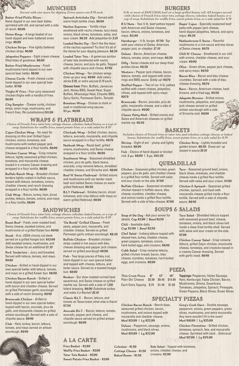 Nut Bush City Limits - La Crosse, WI menu_pic