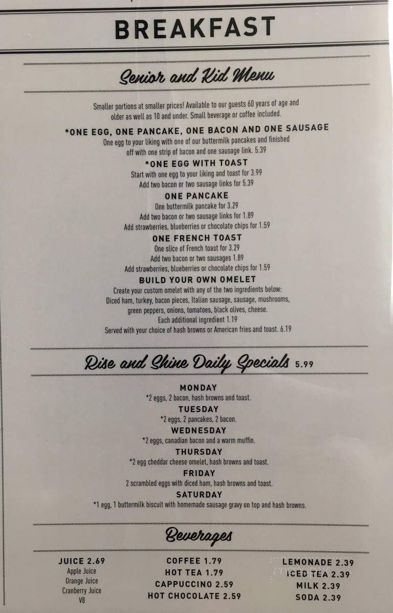 O J's Midtown Restaurant - Gillett, WI menu_pic