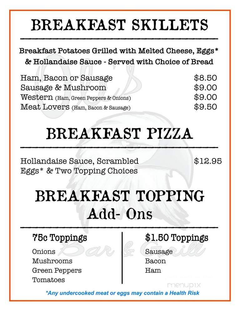 Ole's - Maiden Rock, WI menu_pic