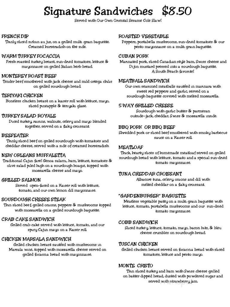 Once In A Blue Moon - Princeton, WI menu_pic
