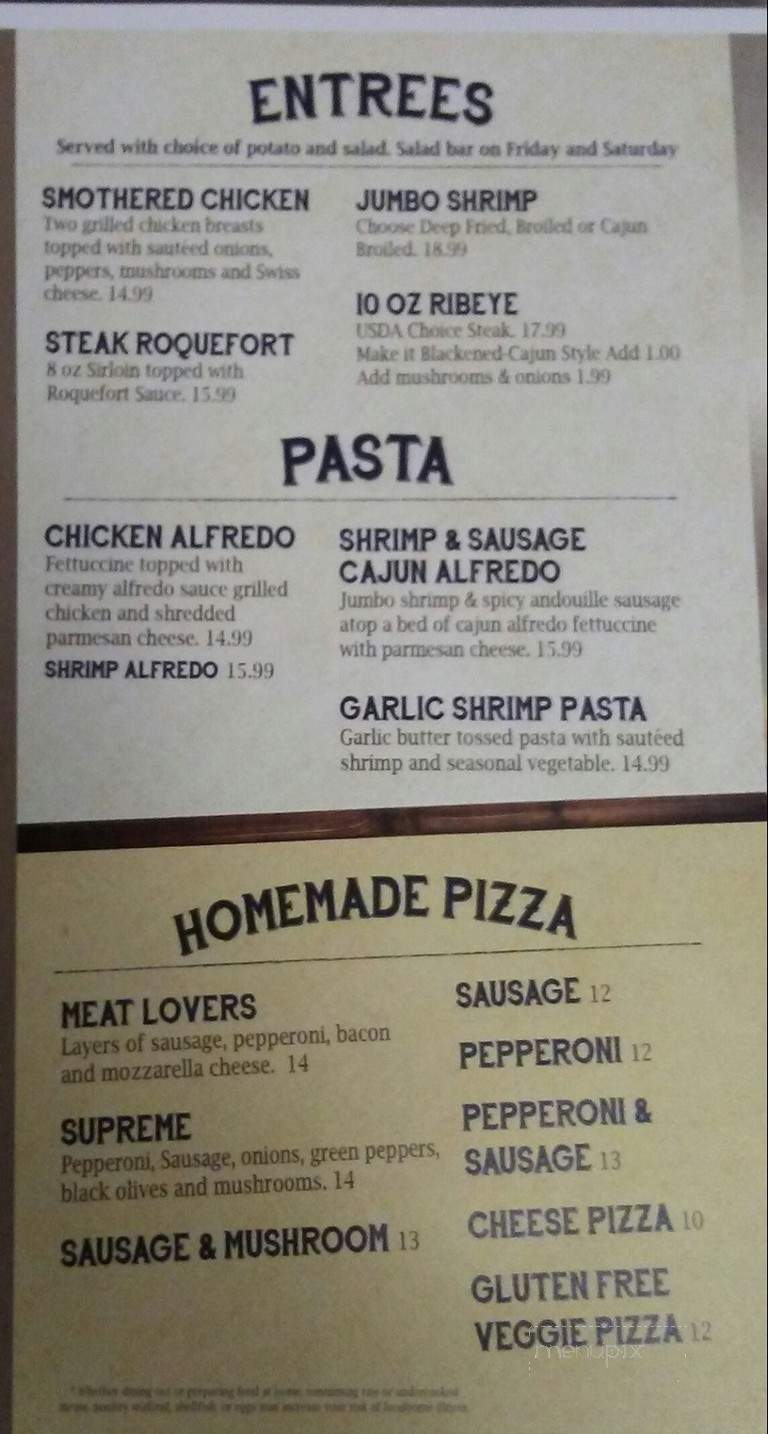 Paradise Shores Resort - Holcombe, WI menu_pic