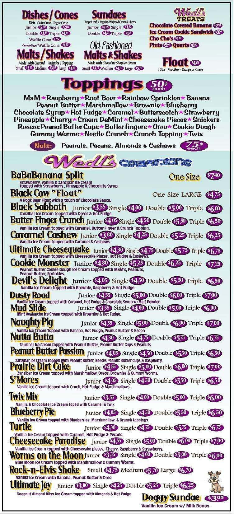 Petersons Hamburger Stand - Jefferson, WI menu_pic