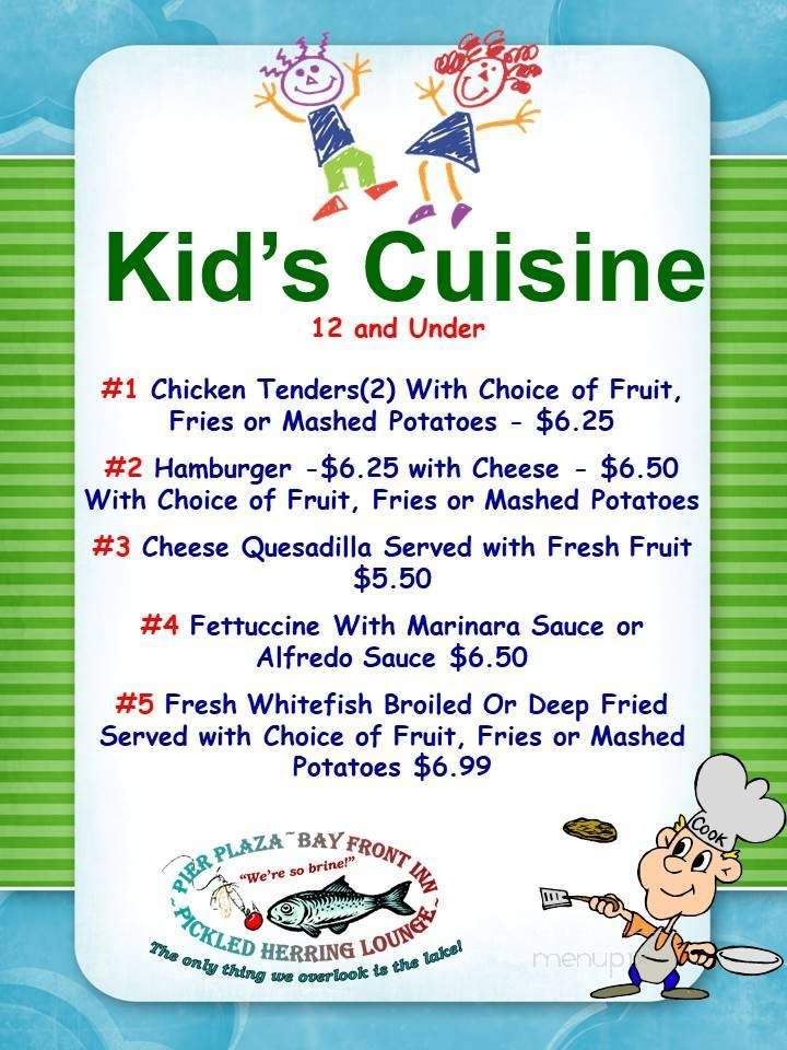 Pier Plaza Restaurant - Bayfield, WI menu_pic