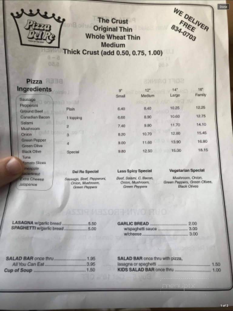 Pizza Del Re - Eau Claire, WI