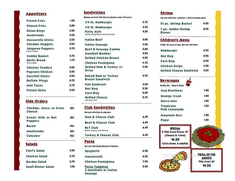 Pizza Express - Bristol, WI menu_pic