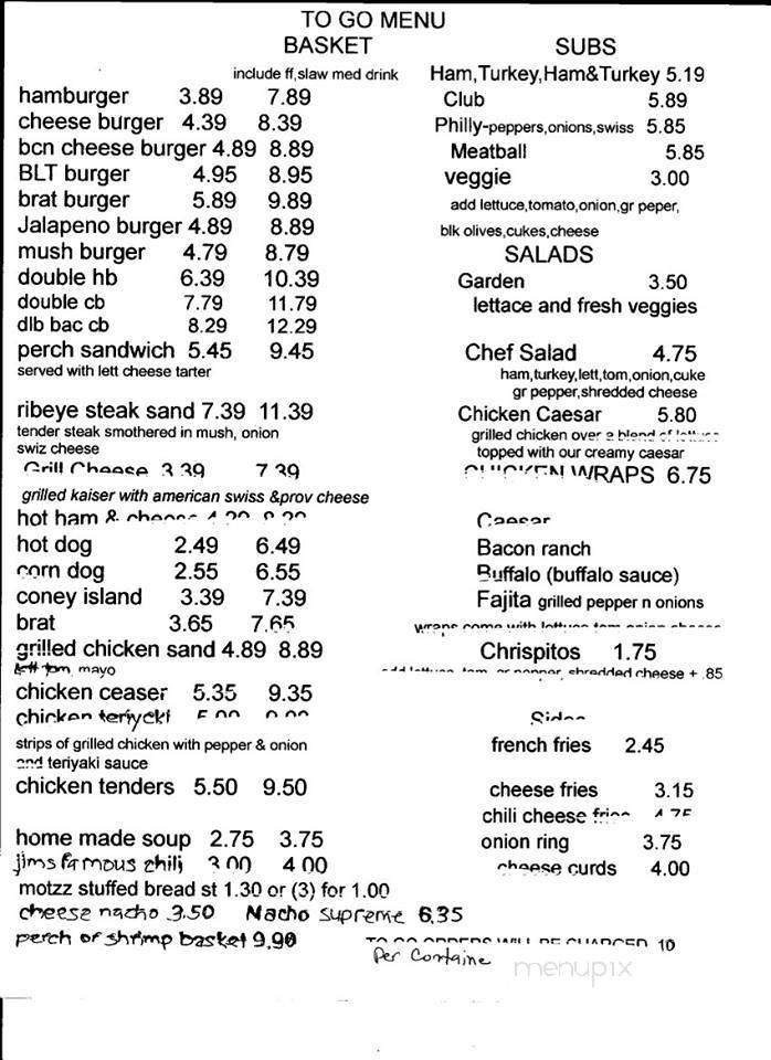Scoopers - Mountain, WI menu_pic