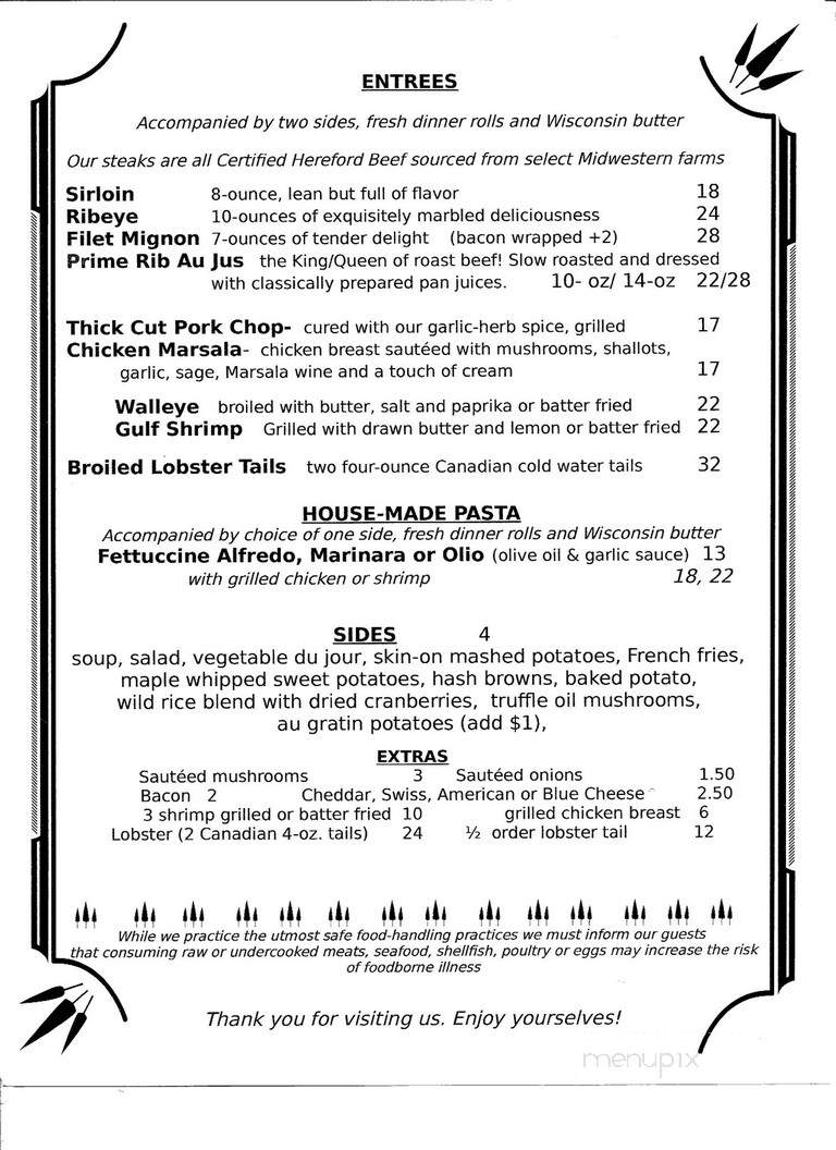 Shaddy Grove - Ellsworth, WI menu_pic