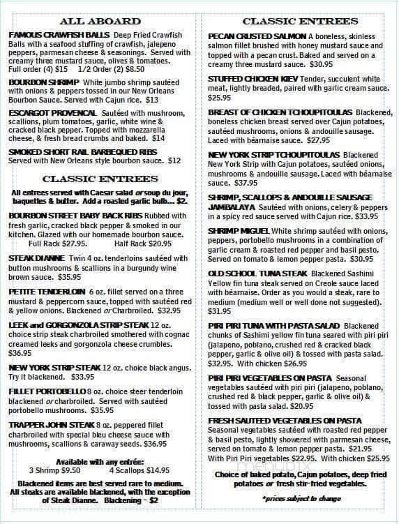 Silver Coach - Stevens Point, WI menu_pic